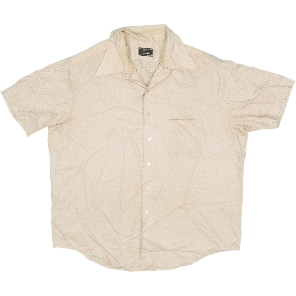 80s Vintage JC Penney TownCraft Penn Prest  Mod Disco Hipster Dress Shirt